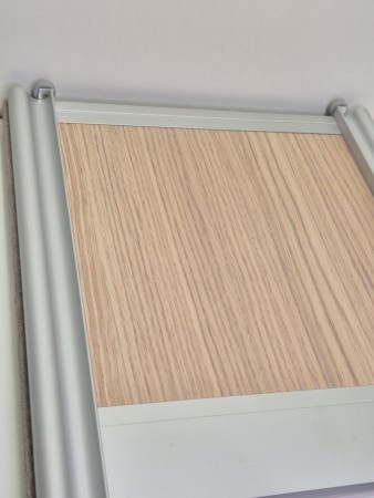 Lys eik med aluminium tykk profil 150-180cm (pris pr dør)