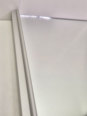 Klart speil med Aluminium smal profil 0-125cm (pris pr dør)