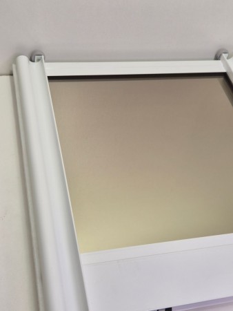 Bronse speil med hvit tykk profil 315-375cm 3 dører (pris pr dør)