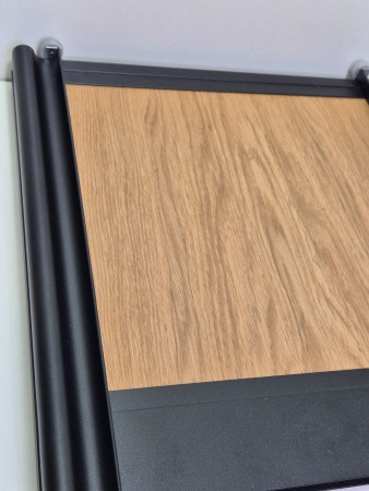 Eik med sort tykk profil 125-150cm (pris pr dør)